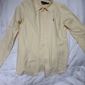 Polo Ralph Lauren Yellow and White Striped Women’s Shirt